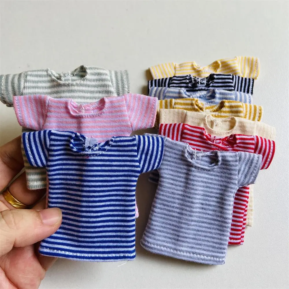 1pcs Blyth Doll Clothes,Pure Cotton Stripe T-shirt for barbies azone ob24 pullip blyth 1/6 doll clothes accessories for dolls