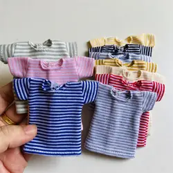 1pcs Blyth Doll Clothes,Pure Cotton Stripe T-shirt for  azone ob24 pullip blyth 1/6 doll clothes accessories for dolls