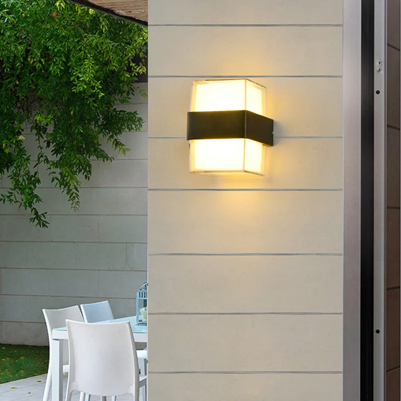 LED Wall Light Outdoor Waterproof Modern Nordic Style Indoor Wall Lamps Living Room Porch Garden Lamp