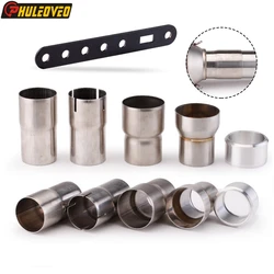 Motorcycle Exhaust Muffler Pipe Adapter 60-51mm 51-38mm Escape Connect Reducer Stainless Steel Muffler Install Accessory Tools