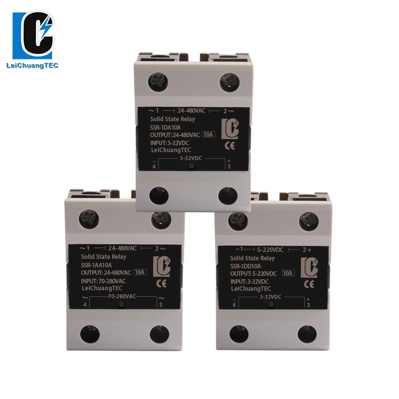 SSR  DC TO AC  AC To AC DC To DC Single Phase Solid State Relay 10A 25A 40A 60A 80A 100A 120A 180DD 240DD