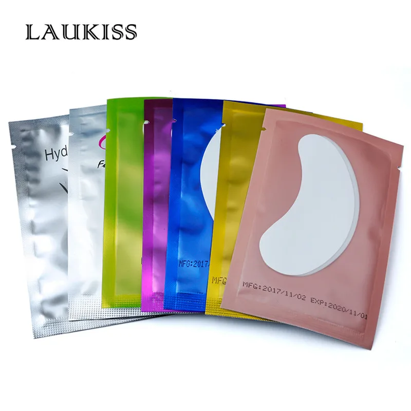 Laukiss 50/100/200Pairs Eyelash Pad Gel Patch Grafting Eyelashes Lint free Under Eye Patches For Eyelash Extension Makeup Tools