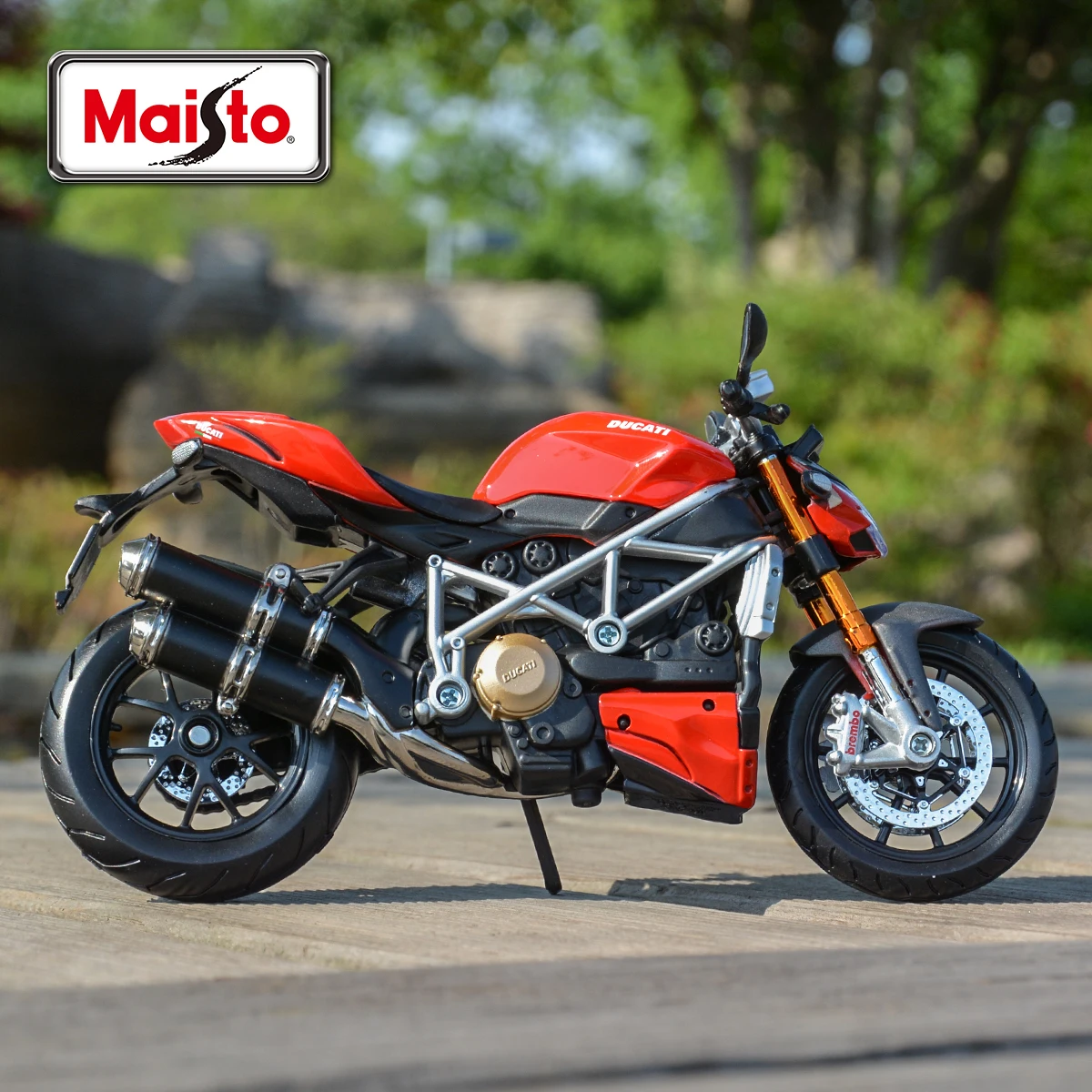 Maisto 1:12 ModStreetfighter S Red Die Cast Vehicles Kolekcjonerskie hobby Model motocykla Zabawki