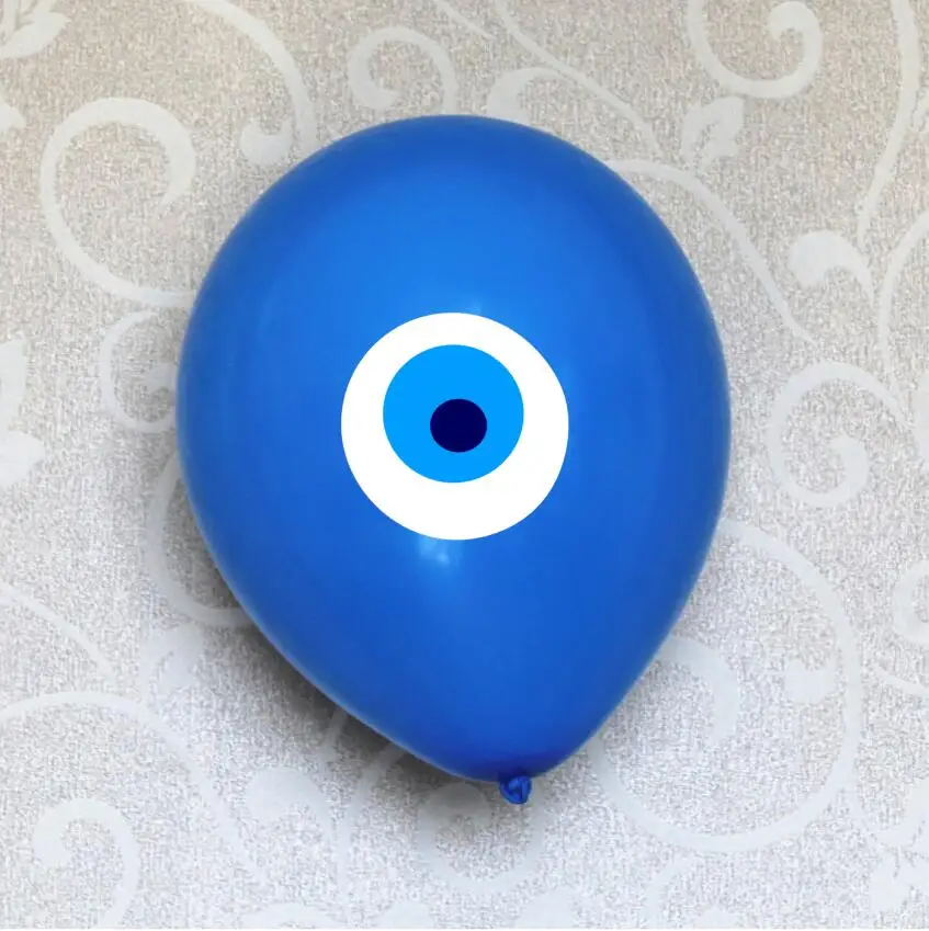 12 Blue evil eyes balloons bachelorette party decorations 15th birthday party decor lucky eye latex balloons