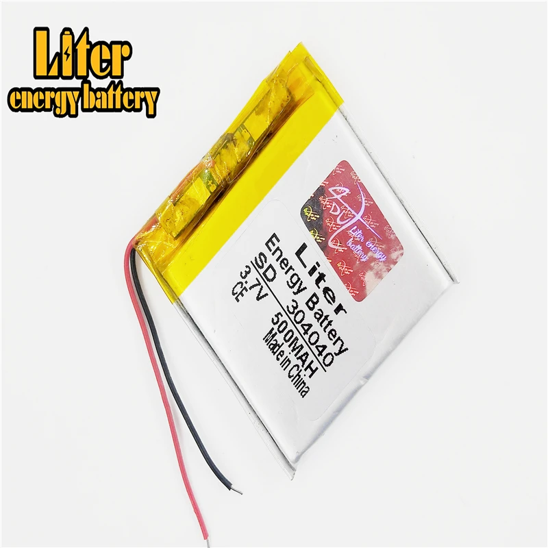 304040 3.7V 500mah Lithium polymer Battery With Protection For MP3 MP4 MP5 MP6 PSP GPS dashcam battery