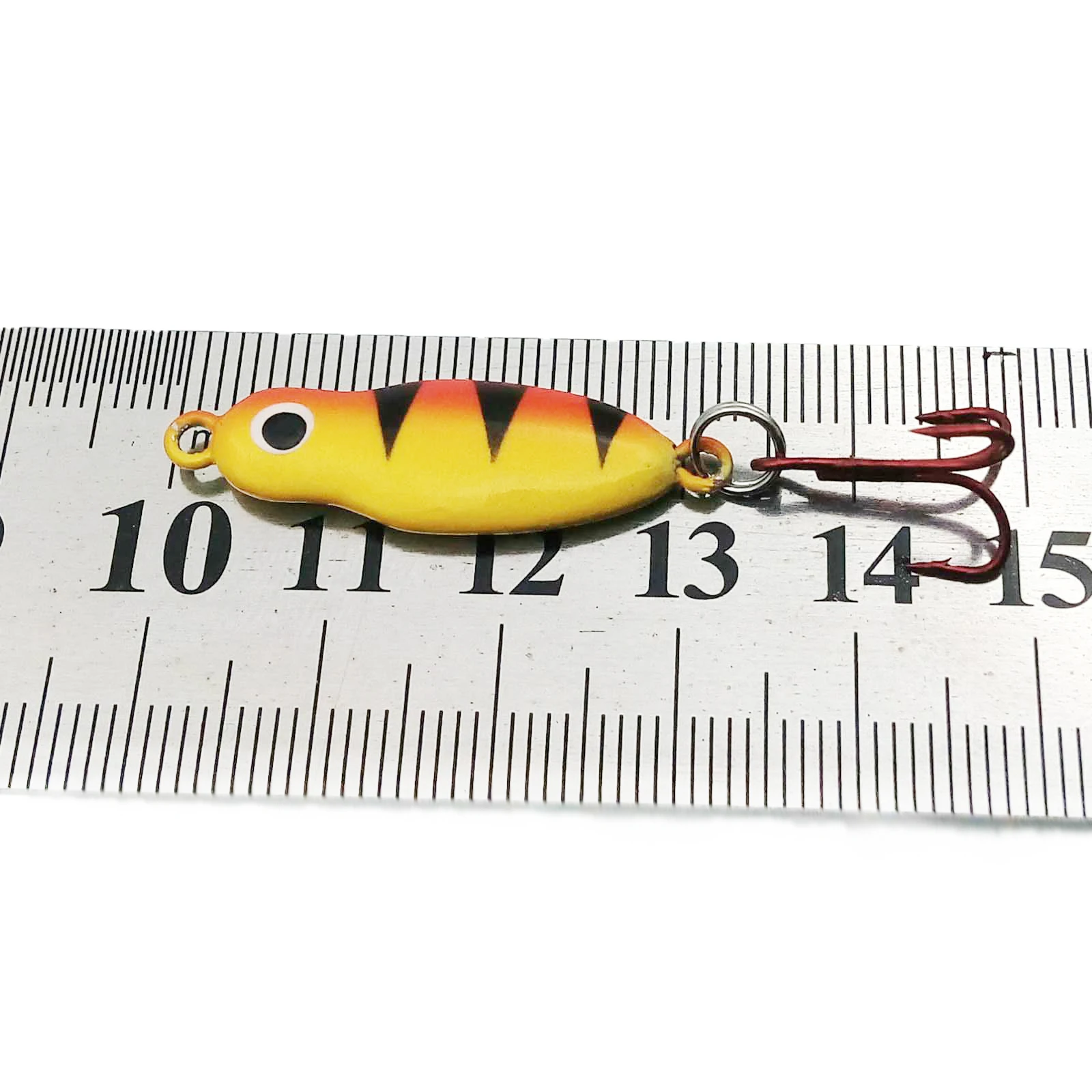 TIANNSII 4/6pcs Fishing Lures 5cm/6g Fake Bait 4 Color Mini lead Metal Hard Bait Artificial Plastic Winter Fishing Hook