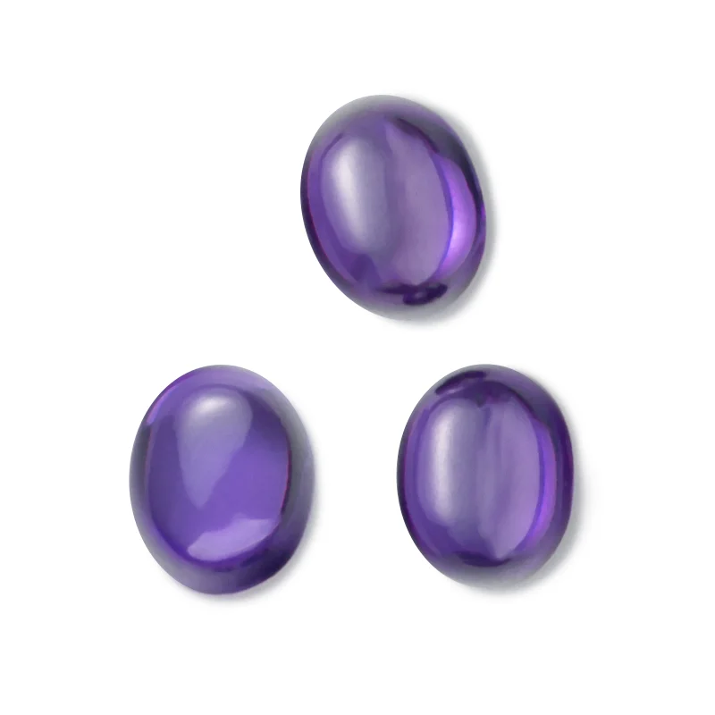 Größe 4x6 ~ 9x11mm Oval Form Cabochon Lila Synthetische Zirkonia – Detail 1