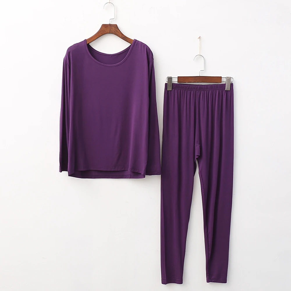 여성 속옷 롱 존스 빅 플러스 사이즈 5XL 봄 신상 캐주얼 세트 모달 통기성 의류 여성용 바디 슈트 무료 배송