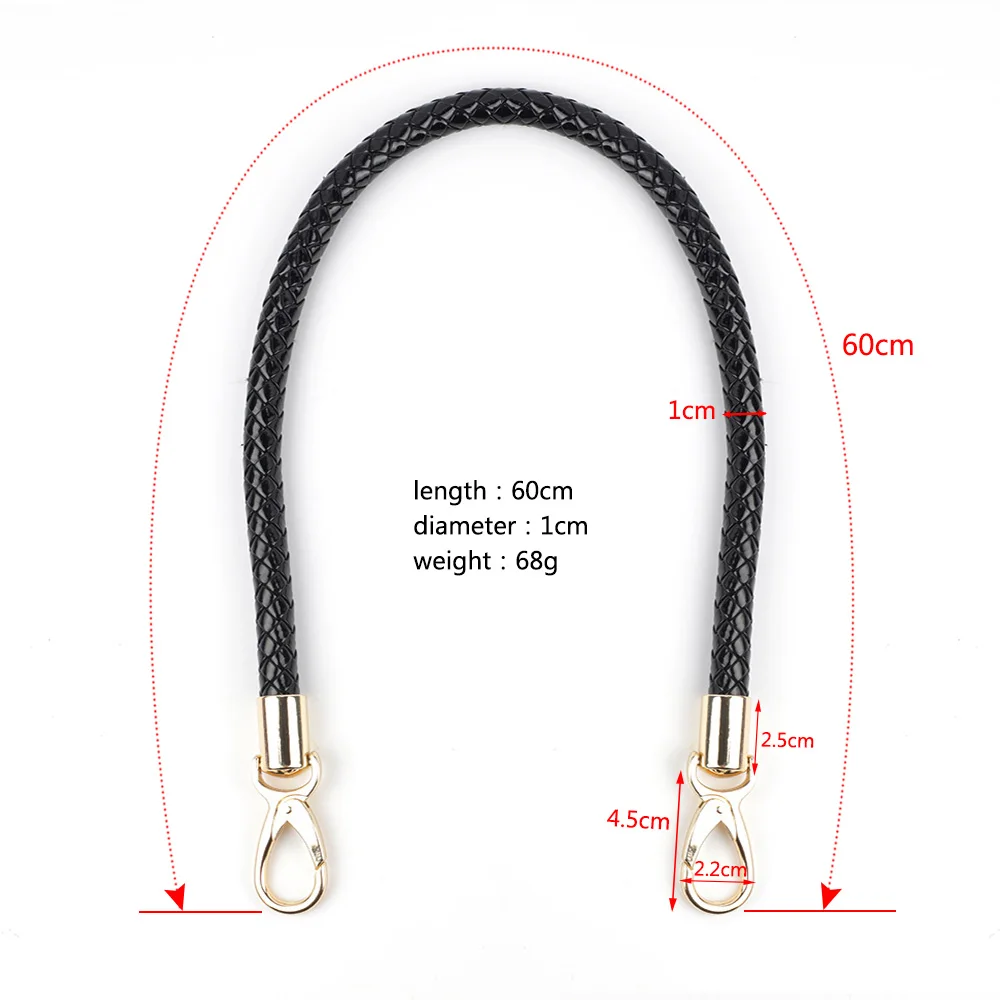 60cm Bag Handle DIY Replacement Bag Straps Detachable Shoulder Bags Handbag Handles Bag Accessories Parts 1Pair