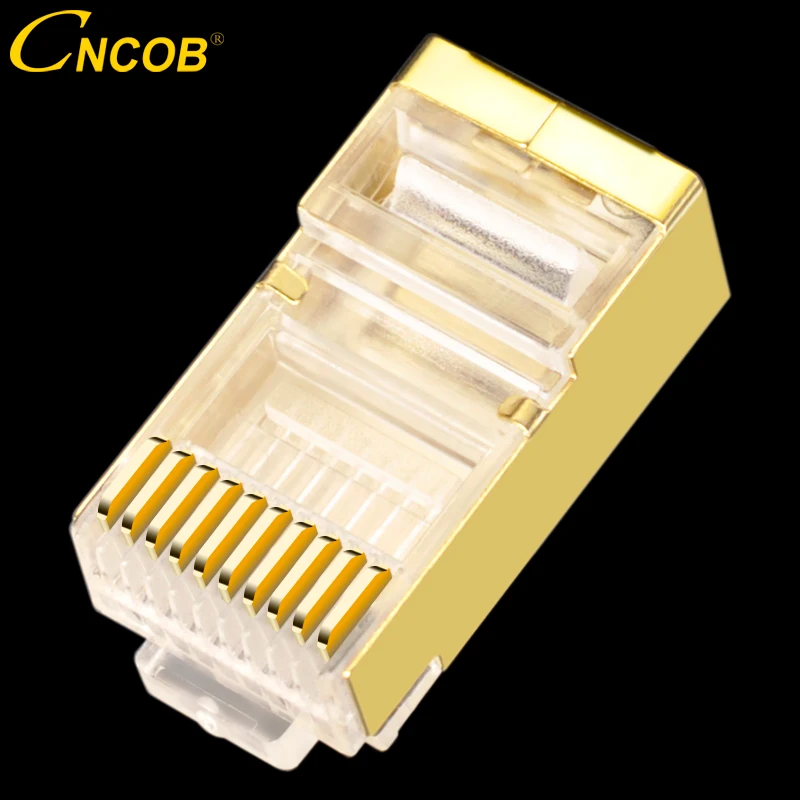 CNCOB RJ50 connectors Stranded 10P10C Network Cable Connector RJ48 Crystal Plug Modular 30 Pcs/Pack