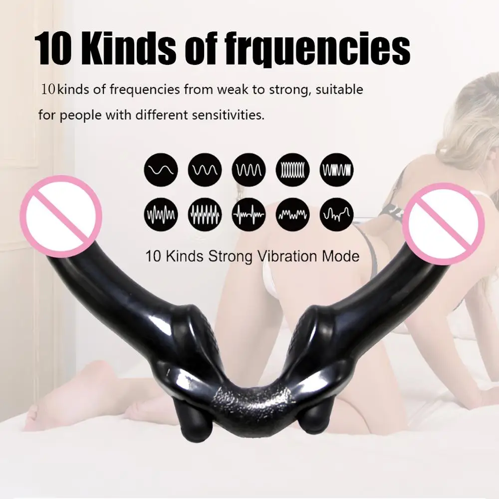 Strapless Strapon Dildo Vibrators for Women Pegging Strap On Double Ended Penis Lesbian Toys for Adult Sex Toys for Woman