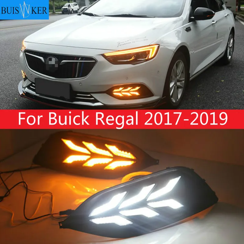 

1 set LED DRL Daytime Running Light with turnning signal For Buick Regal 2017-2019