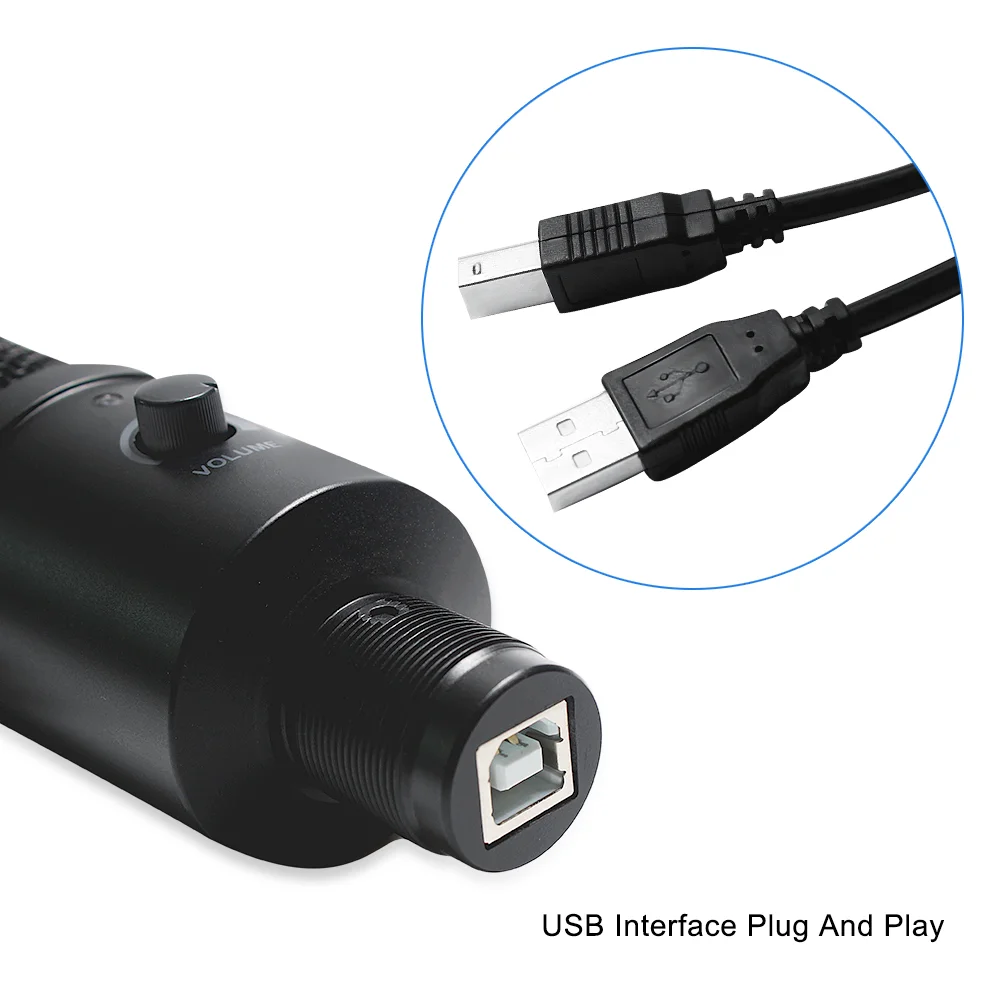 Профессиональные конденсаторные микрофоны USB для ПК, компьютера, ноутбука, для пения, игр, потоковой записи, студии, YouTube, видео, микрофон