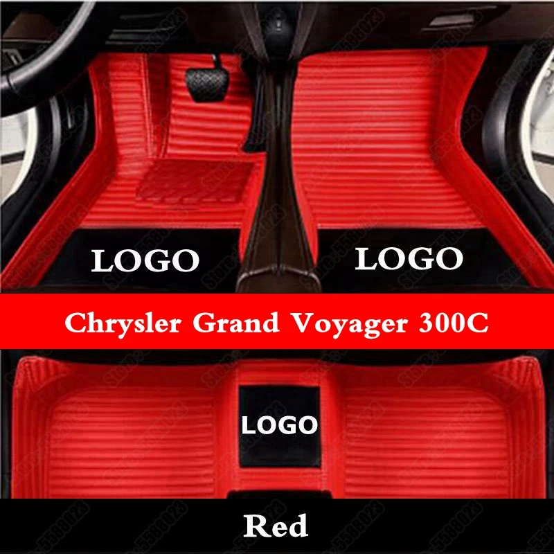 Personalized Car Foot Mats for Chrysler Grand Voyager 300C Custom Leather Automotive Carpet Cover Luxury Saloon Floor Mat Pads