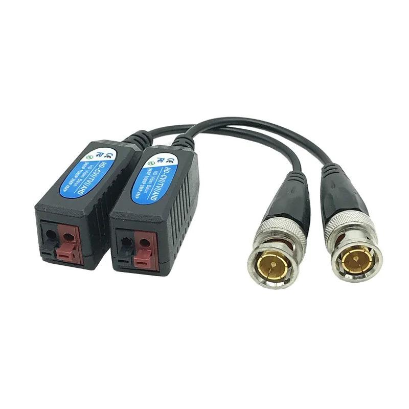 CCTV Accessories Passive HD 5MP BNC Video Balun Passive Twisted Pair Transmitter AHD/CVI/TVI/CVBS Camera Connector
