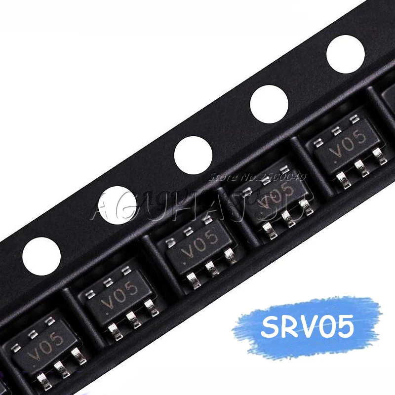 10PCS SRV05-4.TCT SOT23-6 SRV05 SOT Code: V05 SRV05-4 SOT-236 new original