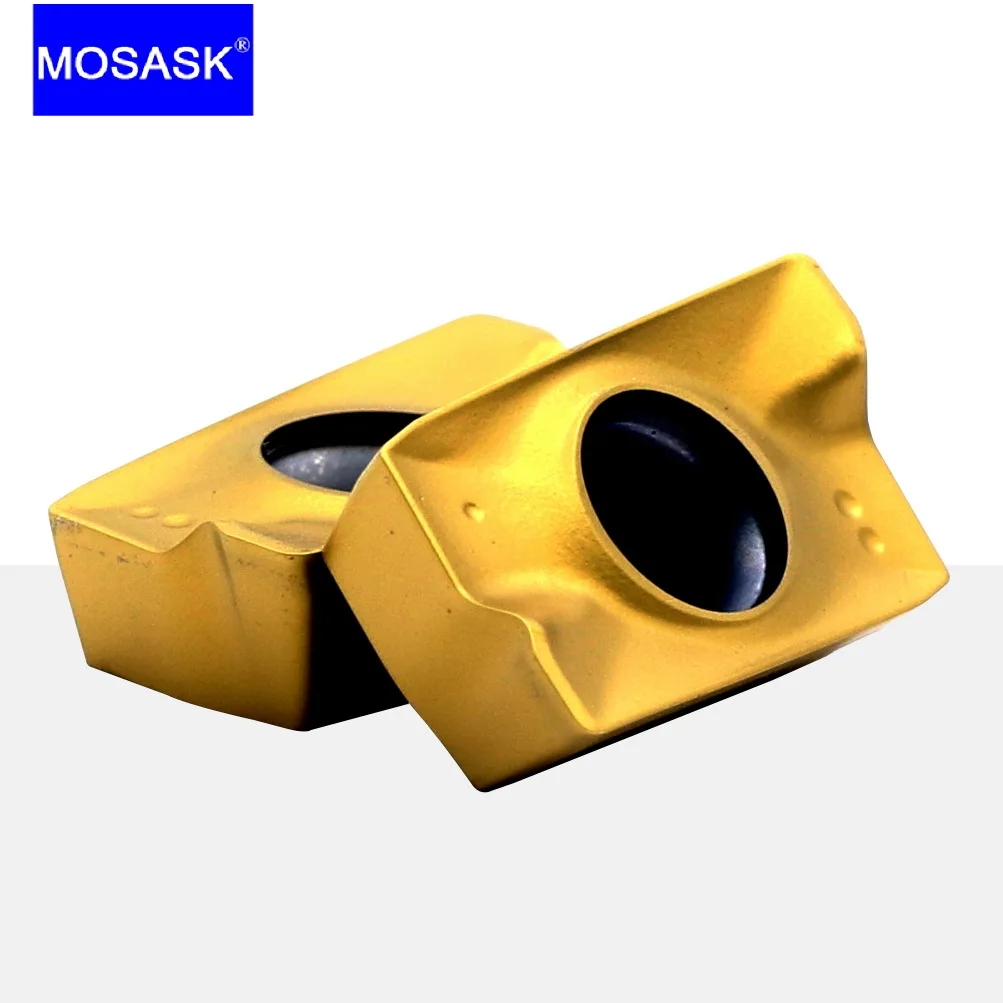 Imagem -03 - Mosask-inserções de Fresas Metal Alumínio Usinagem de Corte Carboneto Bap300 Bap400 Apmt 1135 1604 10 Pcs Aço Inoxidável