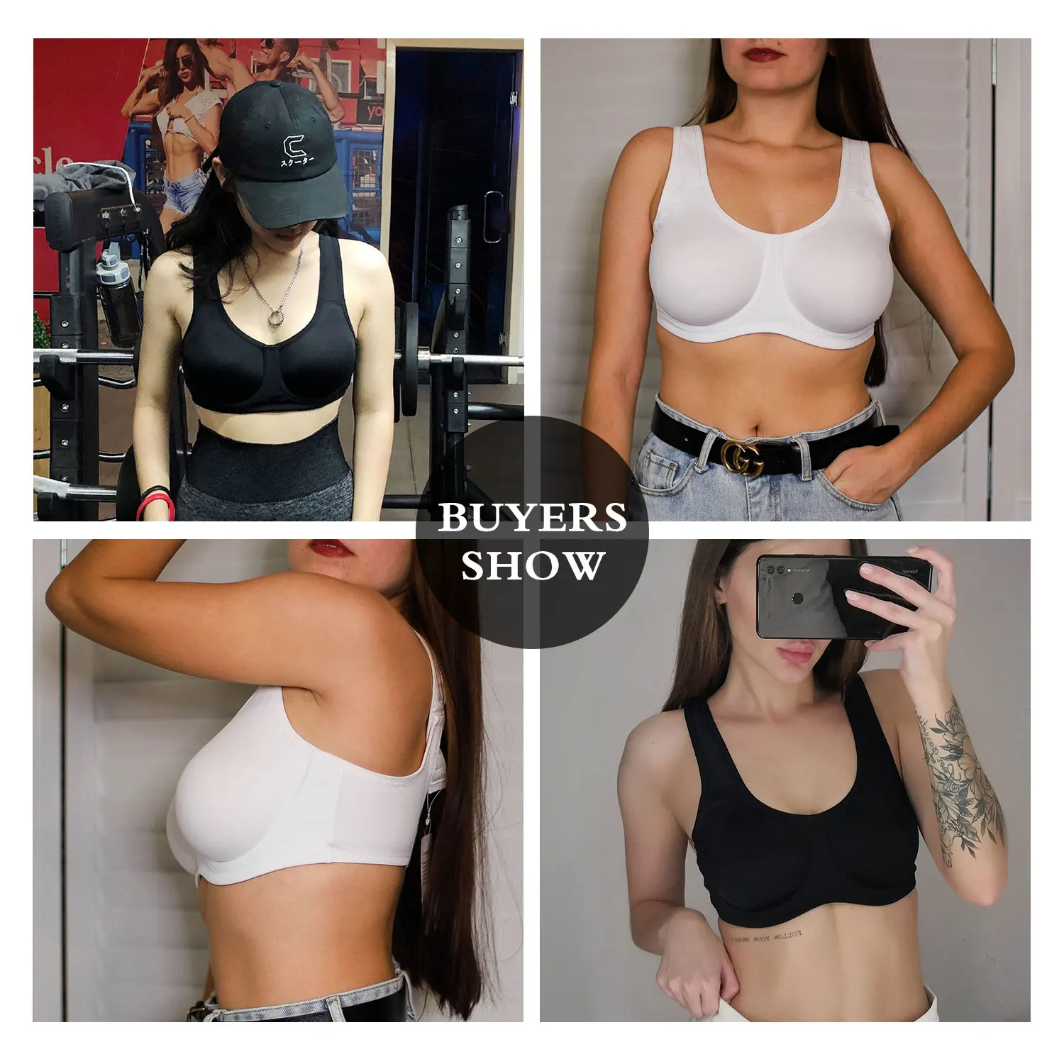 Soutien-gorge de sport à armatures pour femme, sous-vêtements, contrôle maximum, résistant, Impact élevé, grande taille, slim, Fitness, haut court