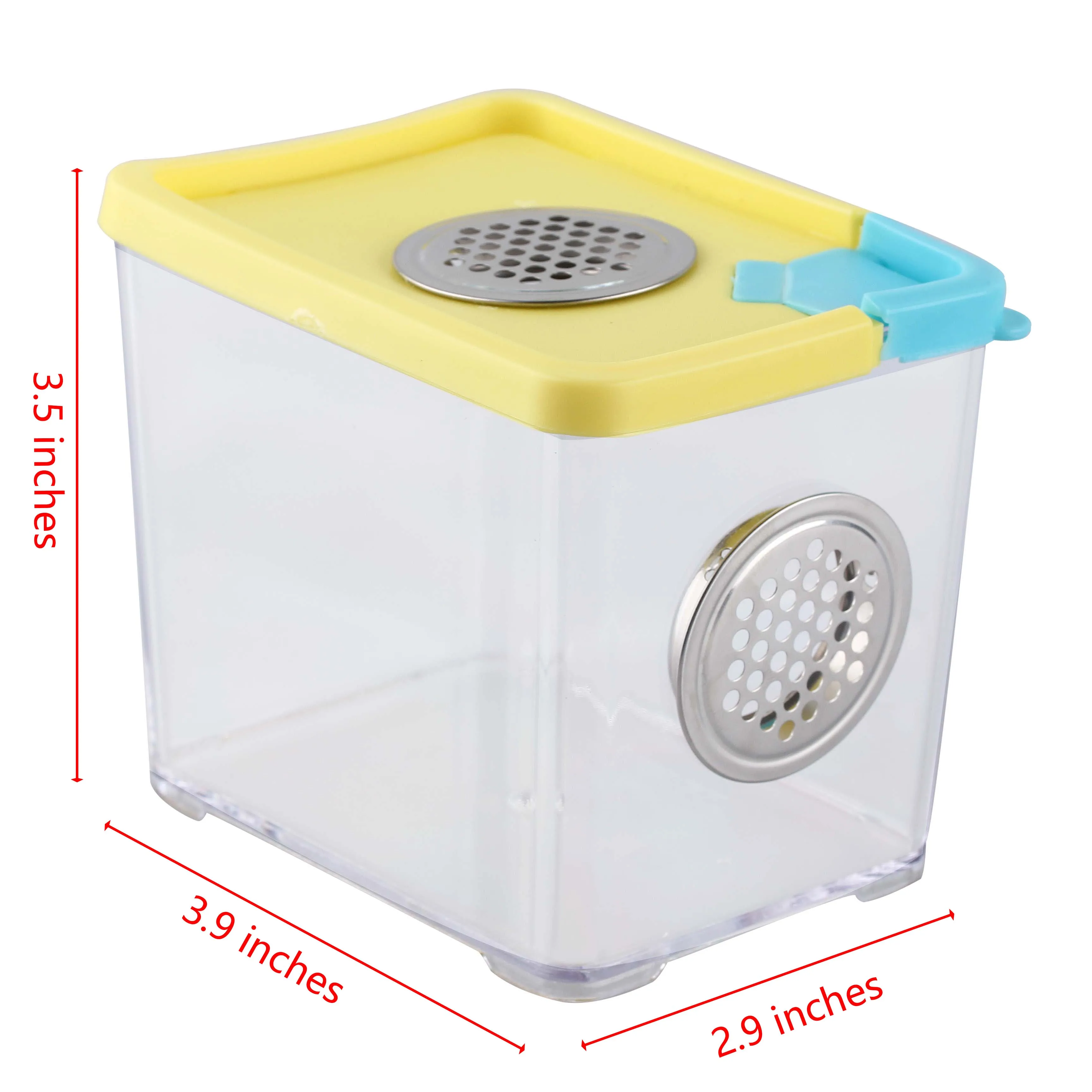 

Plastic cubic mantis box crystal insect tank little animal feeding PS cage reptiles resting entertainment habitat pets container