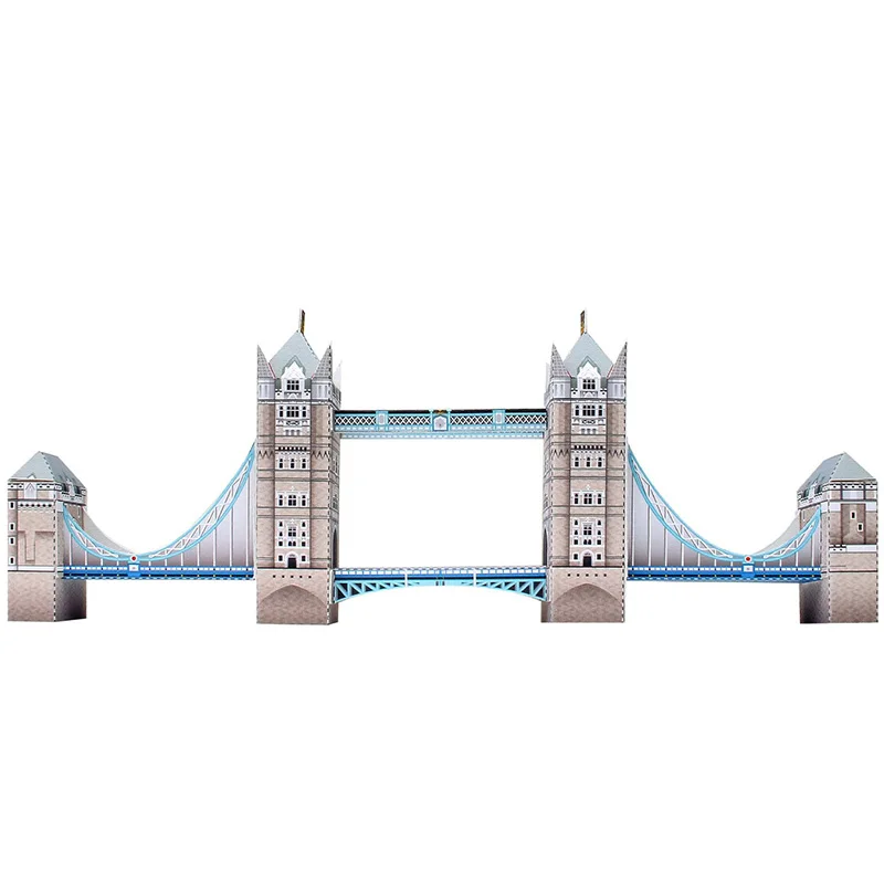 United Kingdom Tower Bridge Folding Mini 3D Paper Model Papercraft DIY Art Origami Building Kids Adult Craft Toys QD-128