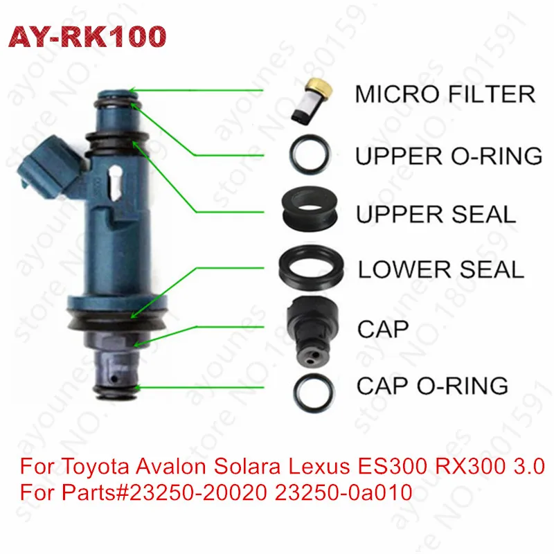 60sets fuel injector repair kits for parts#23250-20020 23250-0A010 for toyota and lexus