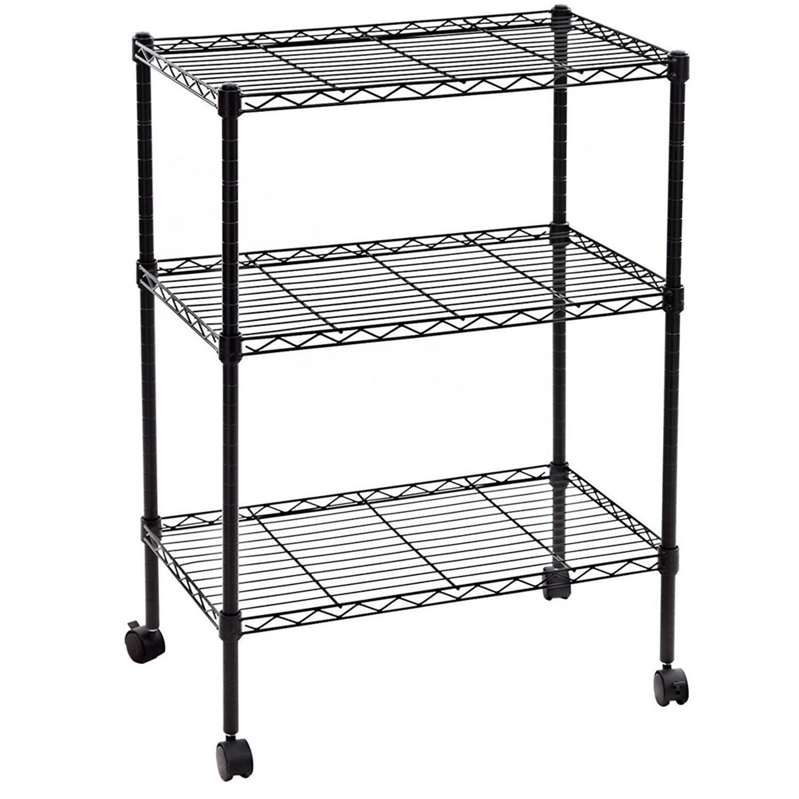 3-Layer Plastic Coated Iron Shelf  Kitchen Shelf  Rack with 1.5