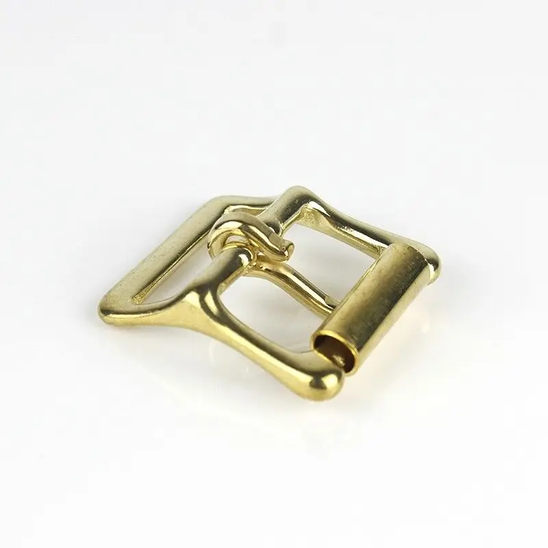 Solid Brass roller buckle single pin Middle center bar buckle for leather craft bag belt strap halter harness