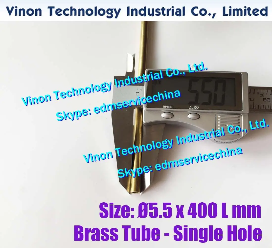 (30PCS/LOT) 5.5x400 MM Brass Tube Single Hole,Brass EDM Tubing Electrode,Tube Diameter 5.5mm Length 400mm for Electric Discharge