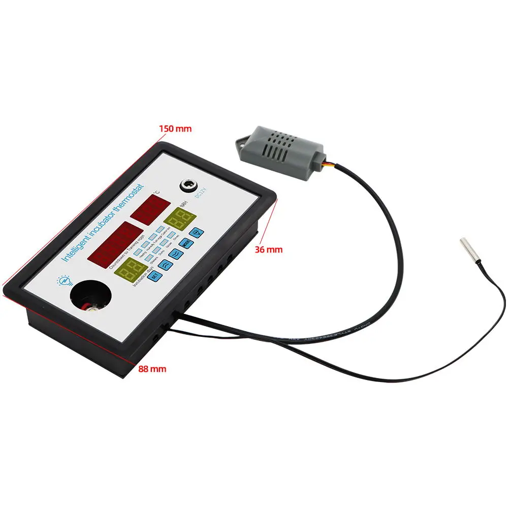 Piccolo termostato intelligente per incubatore 12V sistema di controllo dell\'incubatrice per uova con Display digitale multifunzione automatico