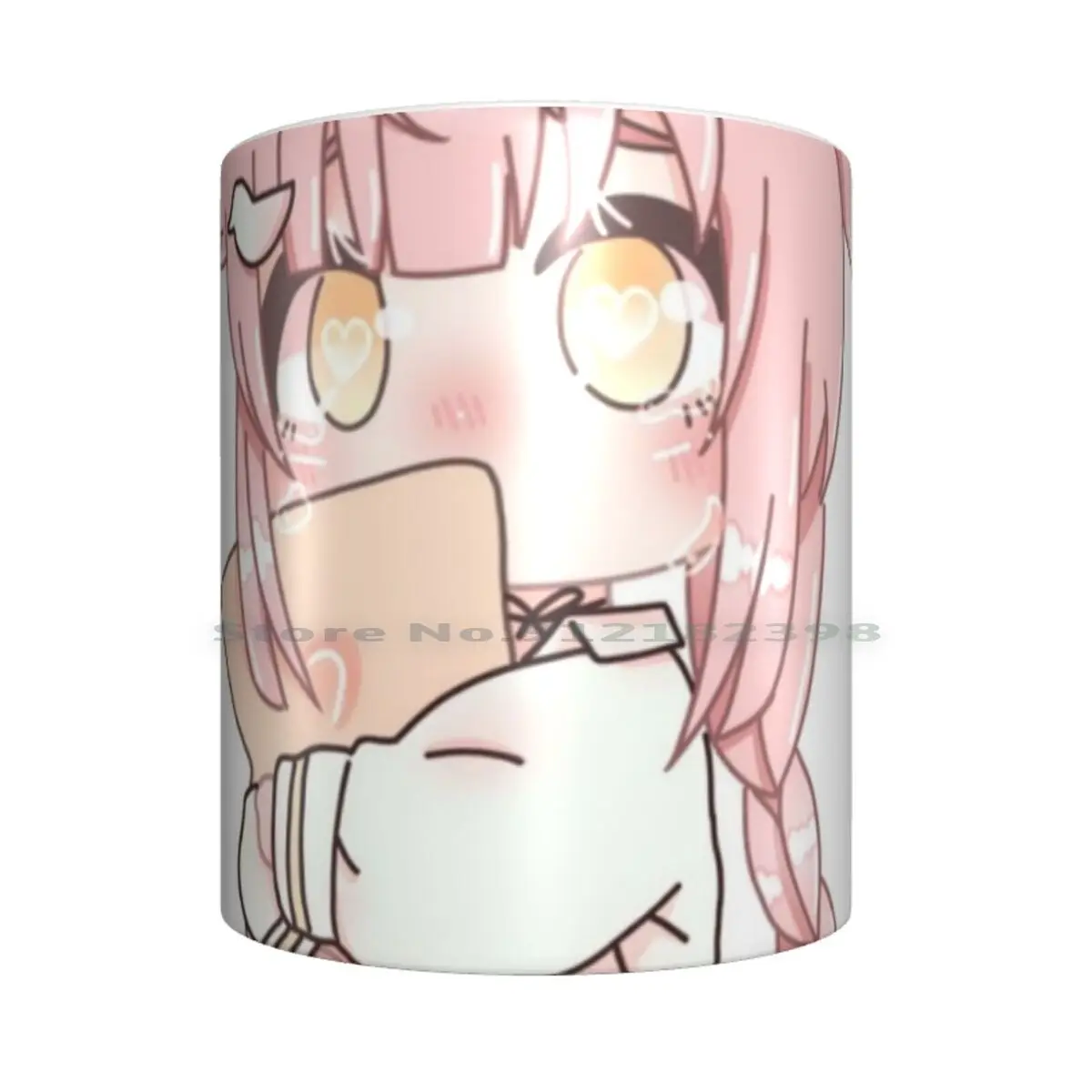 Eiriano-gachado editar canecas de cerâmica, xícara de café, leite, chá, gachada, edição de meninas, vida da gachada fofa de crianças, anime japonês