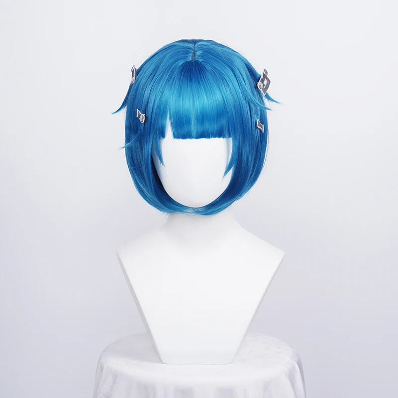 Arcane Jinx Game LOL Cosplay Wig Blue Color Juvenile And Junior Woman Hair Heat Resistant Synthetic Hair + Wig Cap