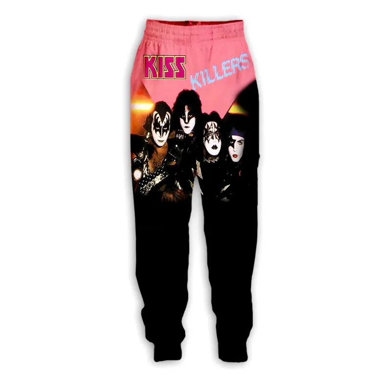 New Fashion 3D Print  KISS Rock Band  Casual Pants Sports Sweatpants Straight Pants  Sweatpants Jogging Pants Trousers  K03