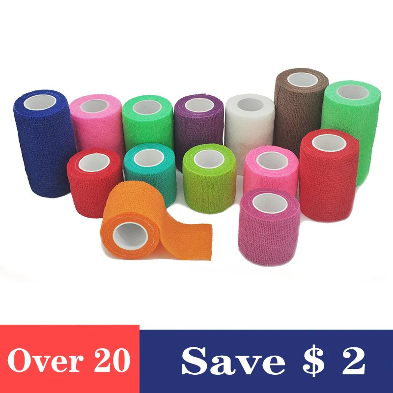 4.8m Colorful Sport Self Adhesive Elastic Bandage Wrap Tape Elastoplast For Knee Support Pads Finger Ankle Palm Shoulder