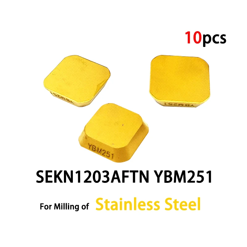 

ZCC Milling tools inserts SEKN1203AFTN YBM251 SEKN1203 SEKN 1203AFTN ZCC cnc milling tool cutter lathe bit for stainless steel