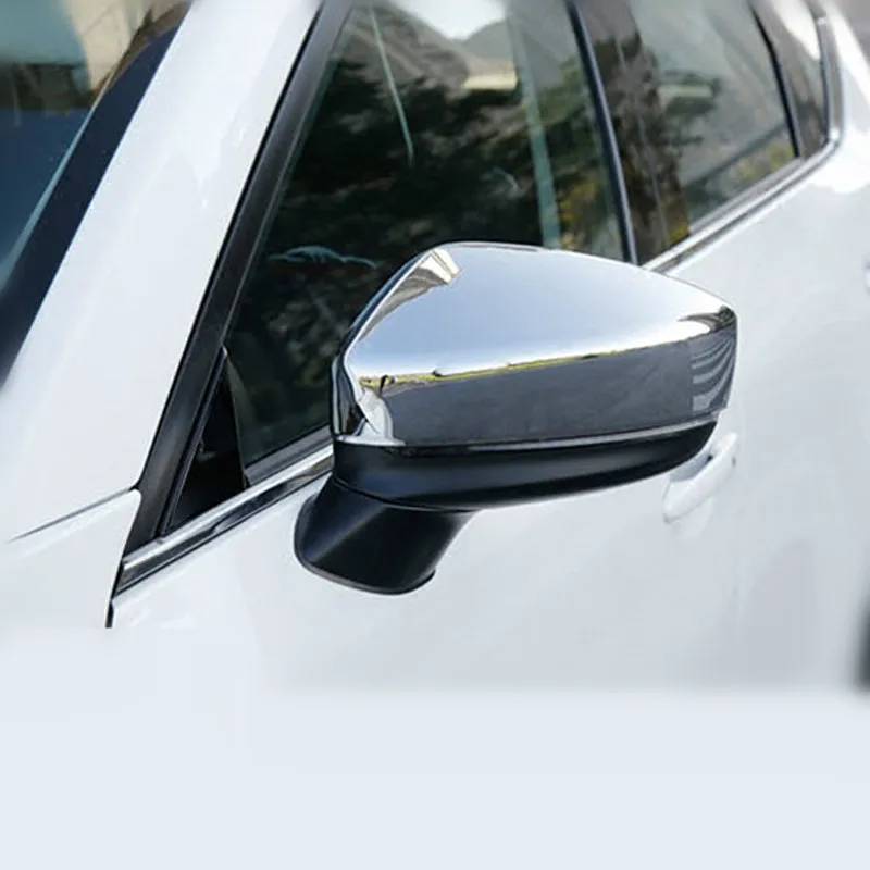 2PCS Left and Right ABS Chrome Bright Silver Rearview Mirror Decorative Cover for Mazda CX-5 KF 2017 2018 CX5 New Style