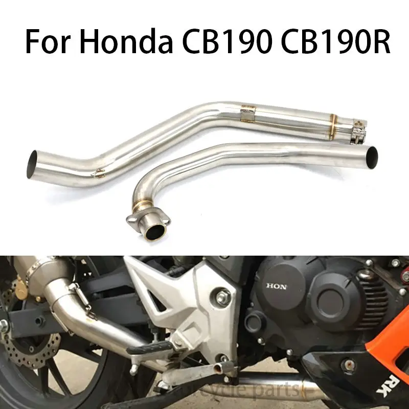 For Honda CB190 CB190R 51mm Motorcycle Exhaust Front Pipe Muffler Middle Link Connect Pipe Upgrade Modified Exhaust Headers