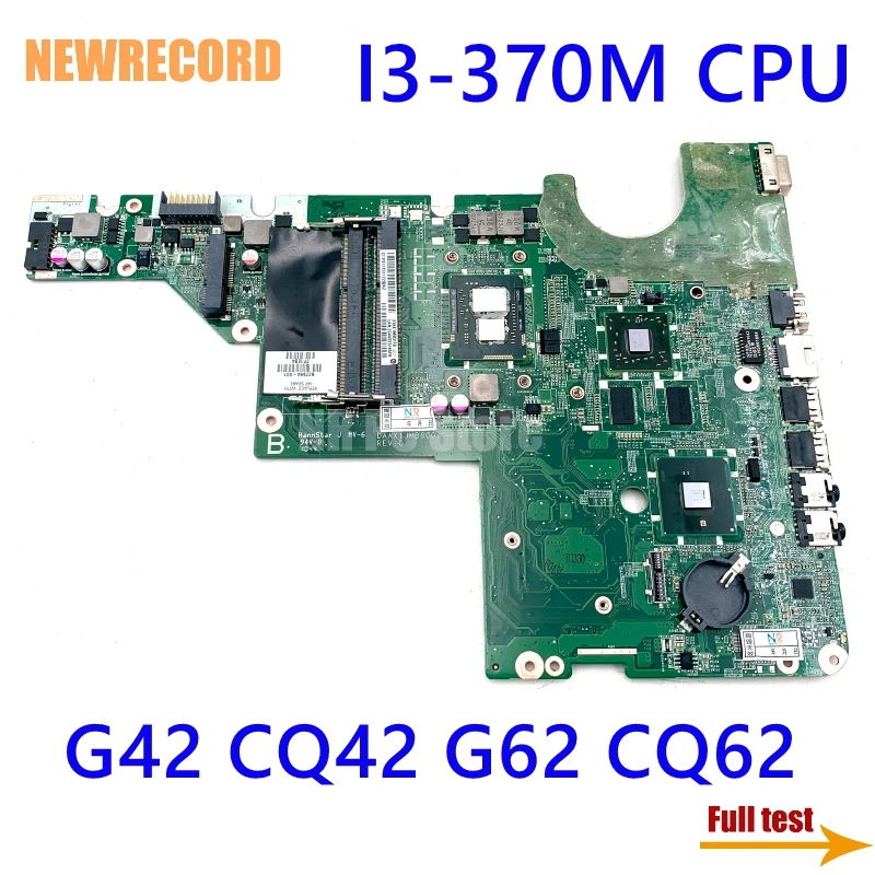 

For HP Pavilion G42 CQ42 G62 CQ62 637584-001 DAAX1JMB8C0 Laptop Motherboard I3-370M CPU HM55 HD6370M DDR3 Main Board