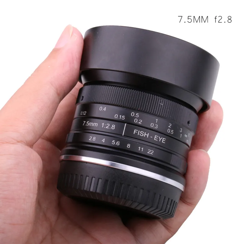 RISESPRAY 7.5mm f2.8 II fisheye lens 180 APS-C Manual Fixed Lens For Canon EOS-M Mount E Mount Fuji FX Mount Hot Sale