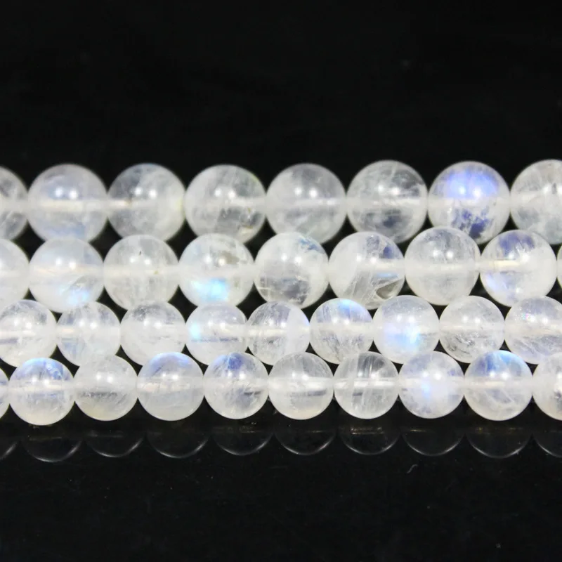 Natural Blue Flash Moonstone Beads,Grade AA Moon stone Bead Round Shape 4mm 5mm 6mm 7mm 8mm 9mm 10mm.1 of 15