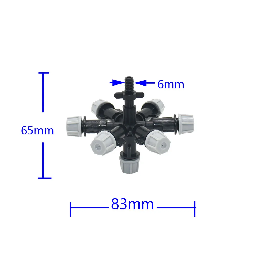 Hanging Cross Multi-misting Nozzle Mist Sprinkler Anti Drip Misting Nozzle With Barbed Threaded Connector 1set