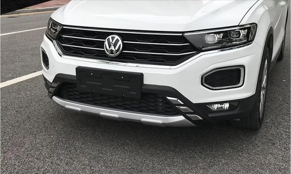 ABS Front + Rear Bumper Protector Guard Skid Plate Fit For Volkswagen T-ROC TROC 2018 2019