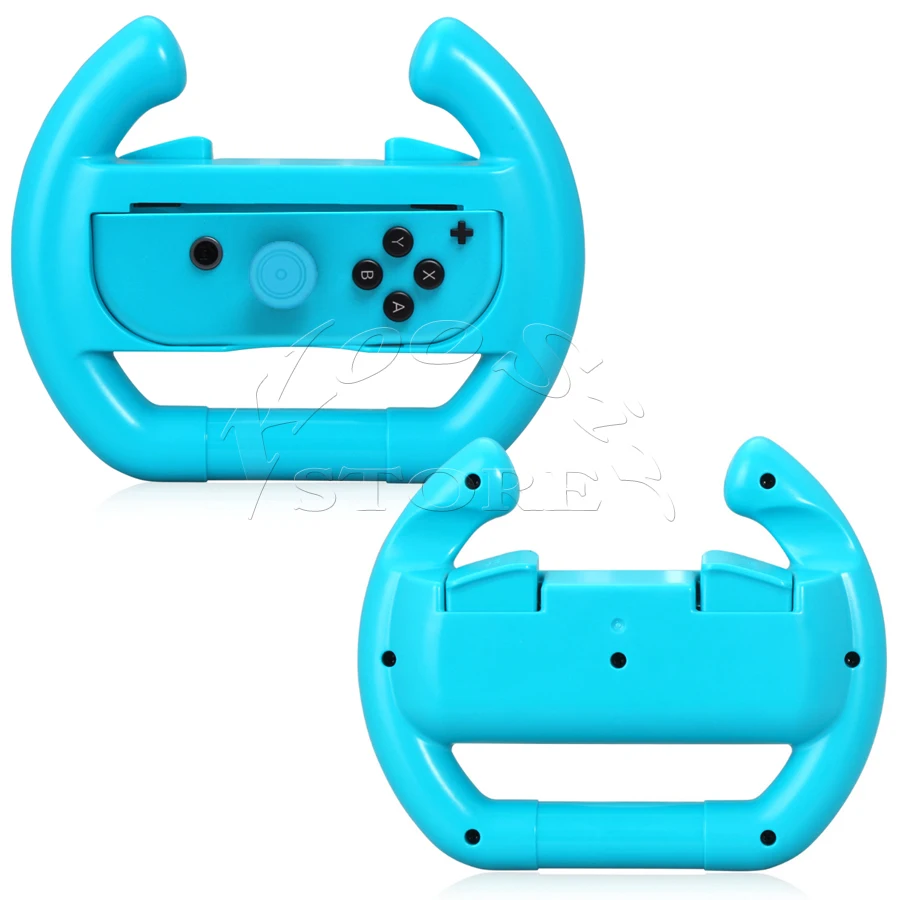 10 in 1 Nintend Switch Accessories Kit  2 Racing Steering Wheel 2 Handle Grip 6 Joycon Silicone Caps for Nintendoswitch Joy-con
