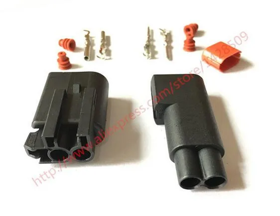 1 Set 2 Pin Automobile Motor Car Engine Lamp Socket Plug Wire Harness Connector Waterproof