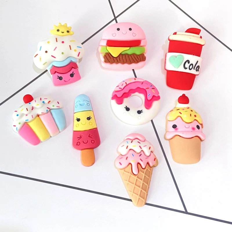 

10Pcs NEW Cake Sweet Food Ice Cream Desserts Resin Figurines Miniatures Planar Home Decoration DIY Crafts Supplies