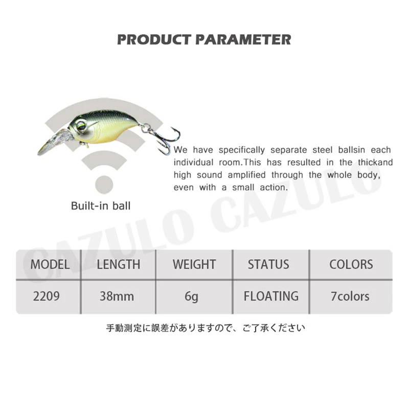 Кренкбейт, рыболовные аксессуары, приманка, искусственные весы, 6 г, 38 мм, поплавок-приманка воблер, рыба, троллинговая снасть, щука, рыба
