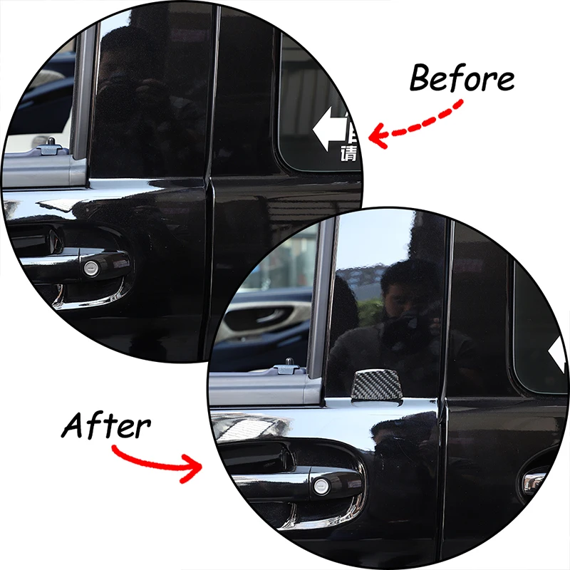 For Mercedes-Benz V-Class W447 2015-2020 center pillar decoration sticker soft real carbon fiber 1 piece set car accessories
