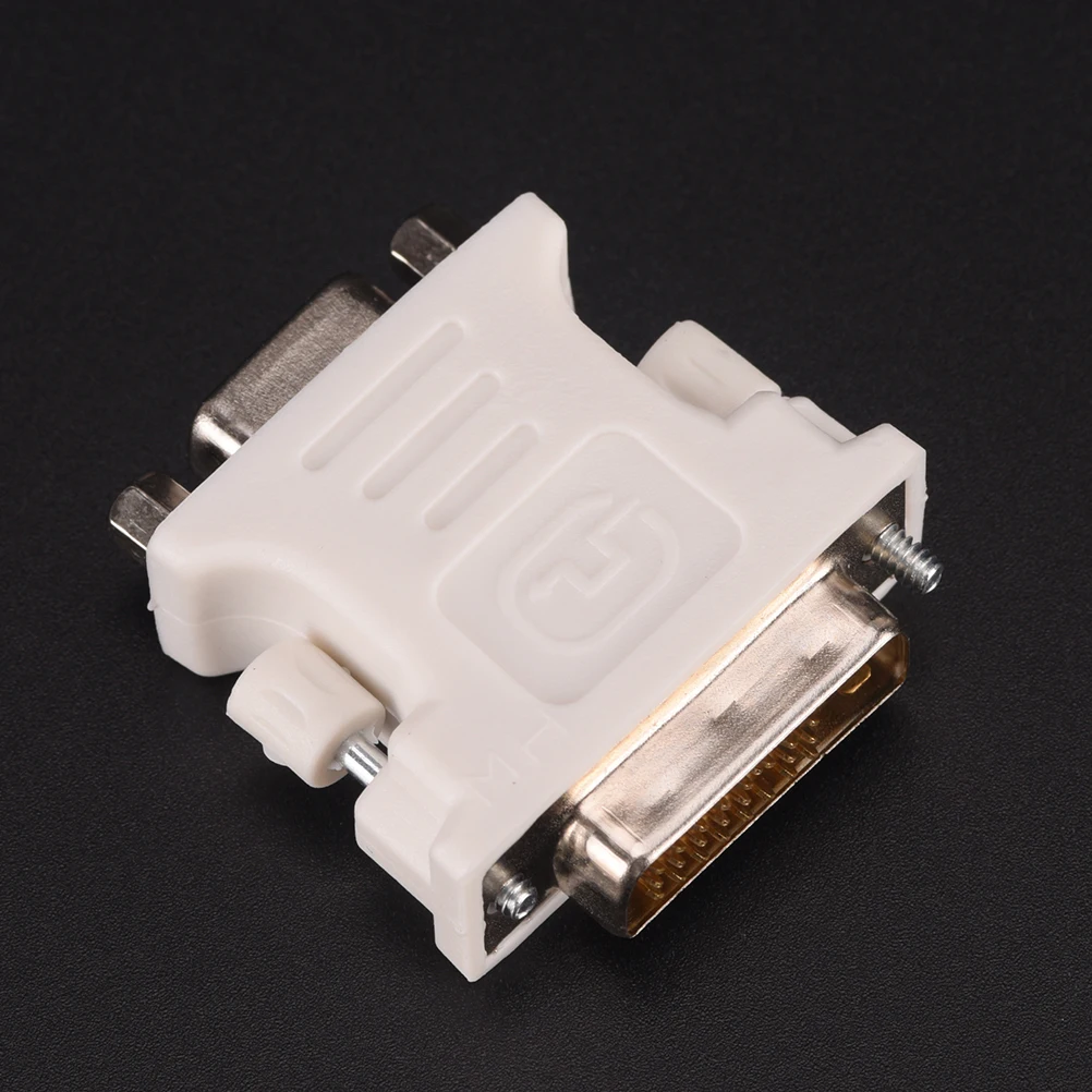 Nowy 24 + 1 Pin DVI-D-D-M na VGA-F Adapter wideo Monitor komputerowy Adapter - 25 Pin (Dual Link) DVI-D męski na 15 Pin VGA kobieta