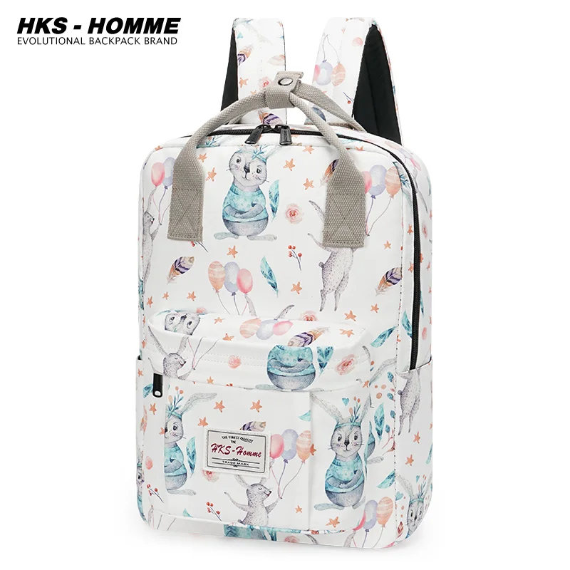 Japanese Canvas Backpack New Korean Large capacity Students schoolbag Campus Printing Fashionable girl Travel bag Waterproof