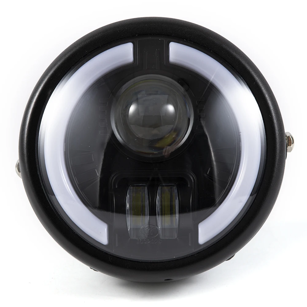 6.5 inch Universal Cafe Racer Round Motorcycle LED Head lamp Headlamp Distance Light Refit 6.5