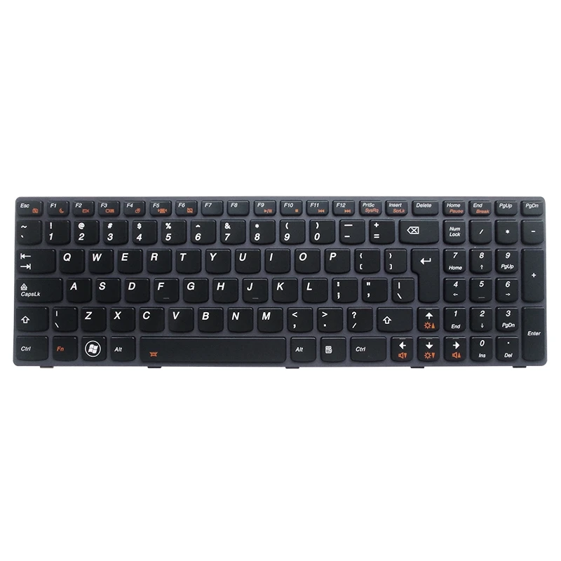 Imagem -03 - Acessórios para Laptop ui Novo Teclado para Lenovo Ideapad Y580 Y580n Y580a Y590 Y590n Teclado Iluminado